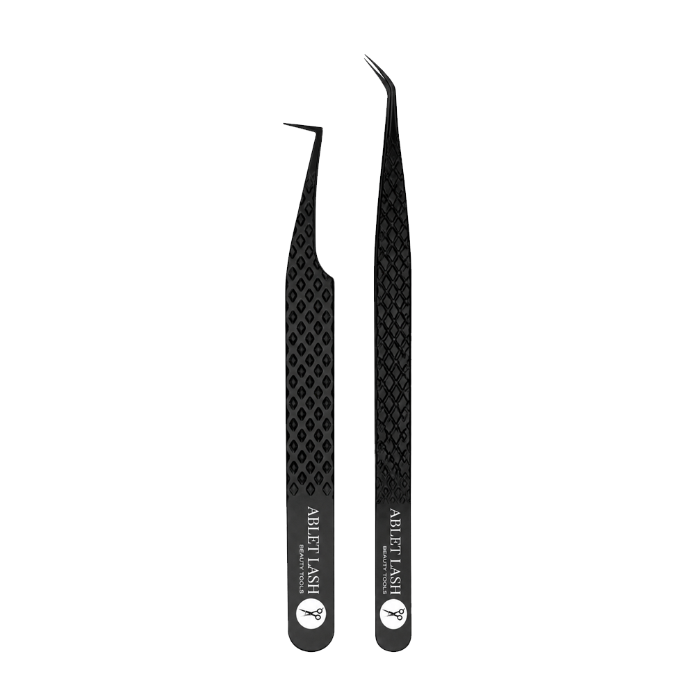 Blackest duo tweezers set